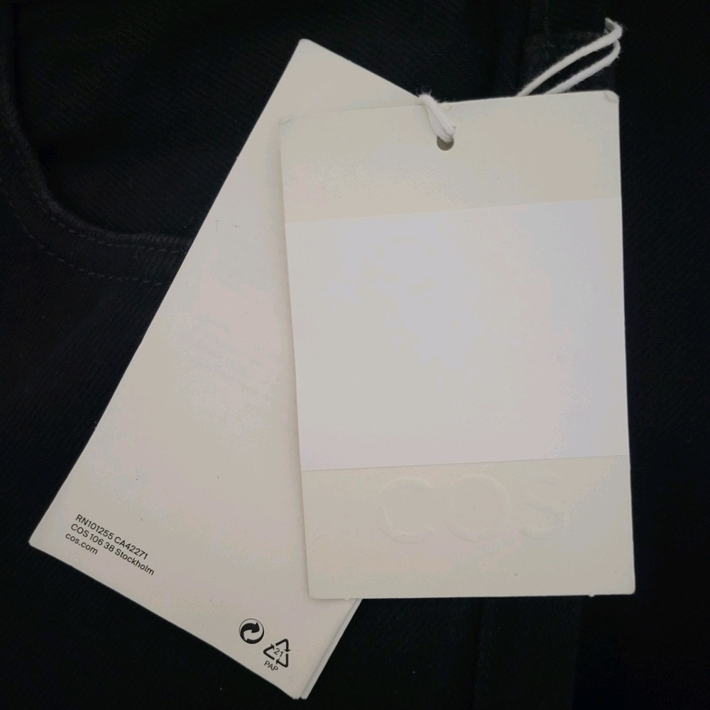 COS Men's Black Tapered Jeans 28X32 NWT Full Length Minimal Neutral Button $135 - Picture 11 of 13
